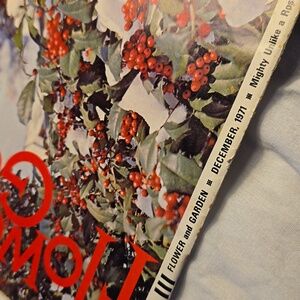 Vintage 1971 December Xmas Flower Garden Magazine Holly Roses Seattle Art Craft